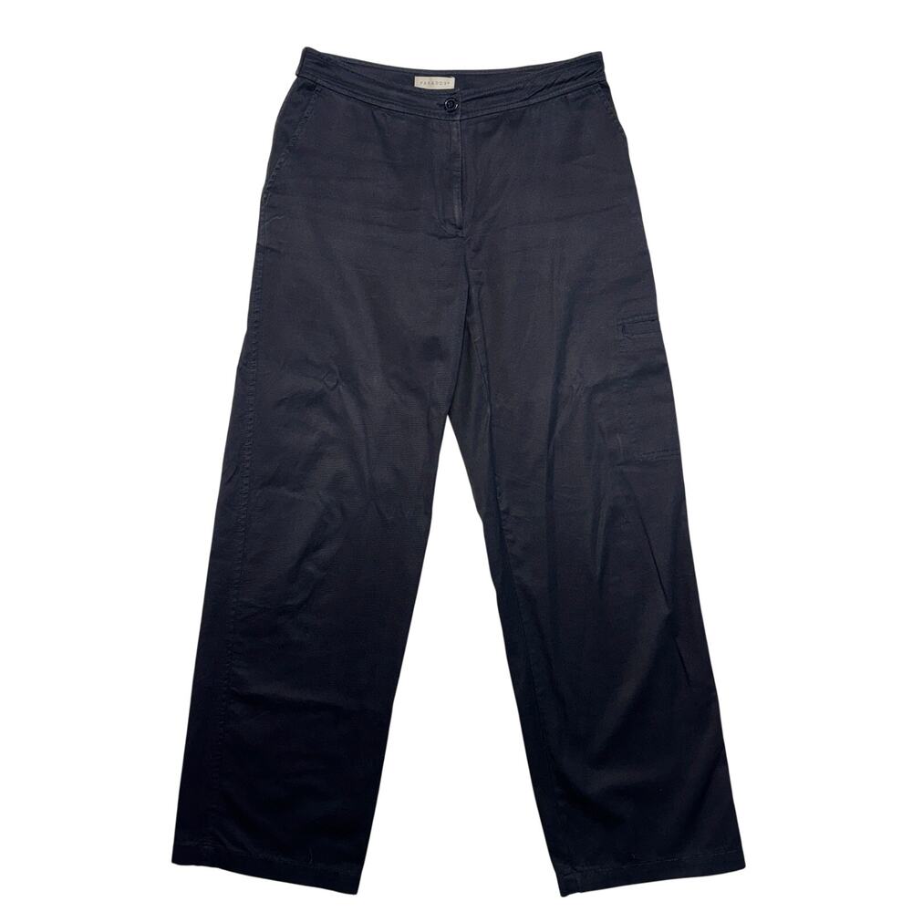 Vintage Paradox Pants Womens 4 Black Straight Baggy Cargo High Waisted 90s